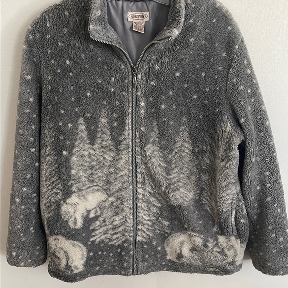 Northern Reflections Gray and White Ski Jacket vintage - Picture 1 of 7
